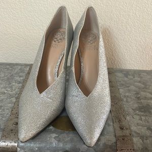 Vince Camuto Silver Sparkle Heels